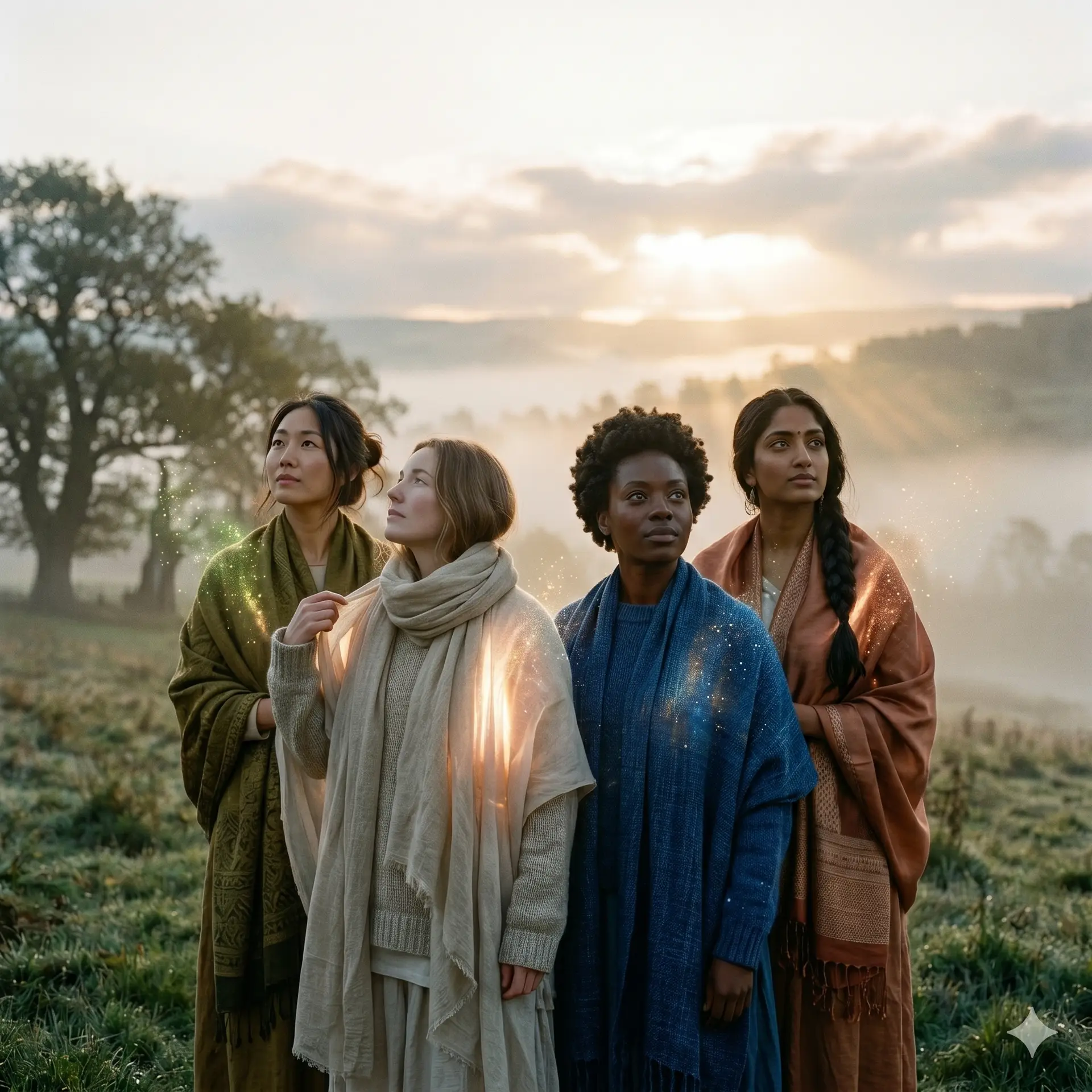 women looking up